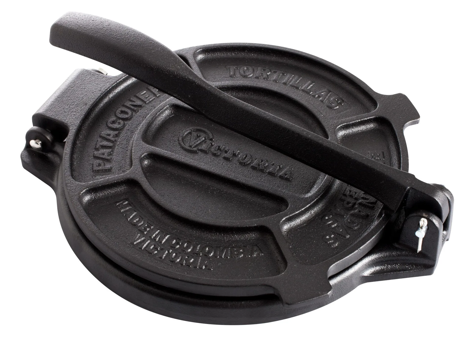 Prensa para tortillas 16,5 cm ferro fundido preto, Preto Victoria