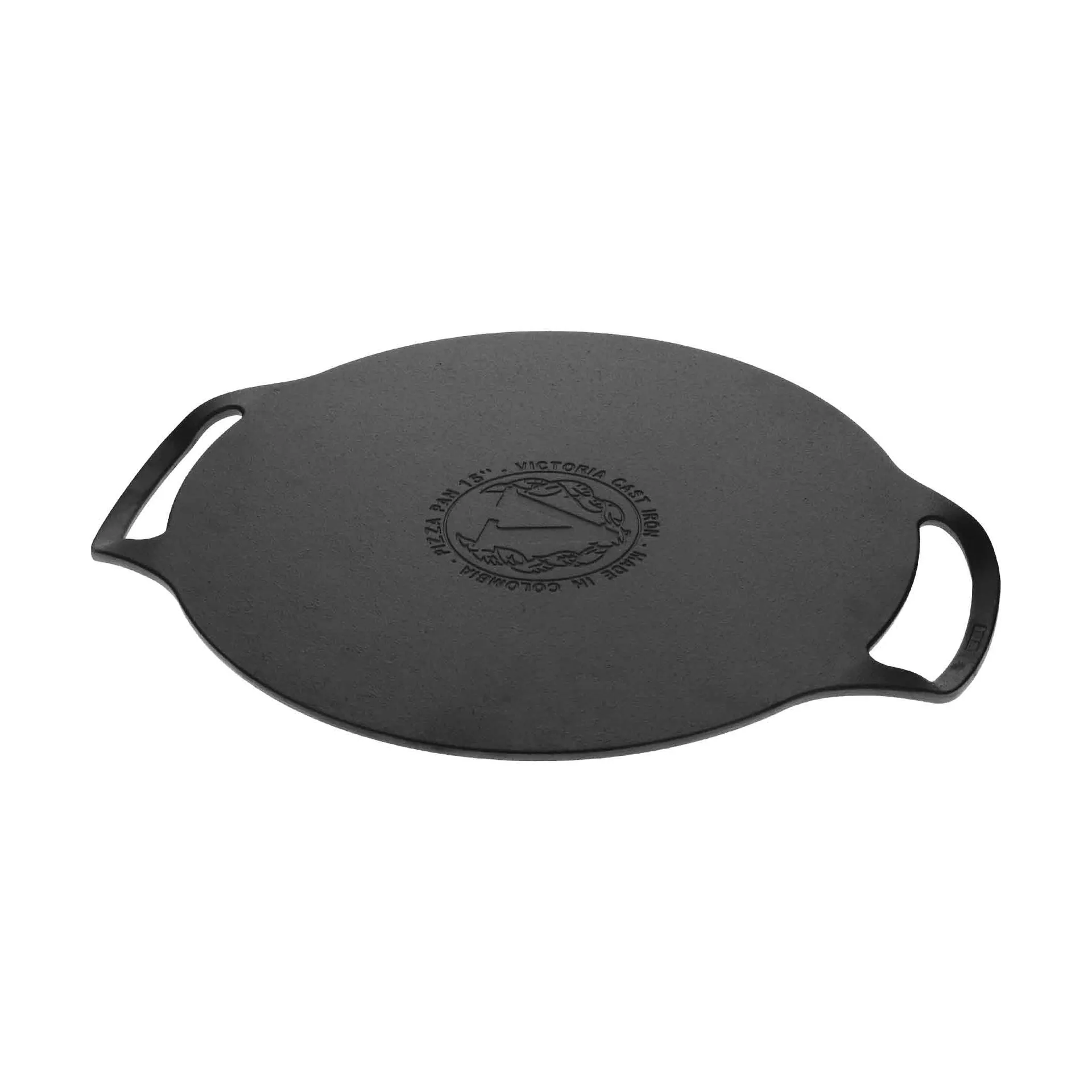 Victora pizza pan em ferro fundido com duas pegas esmaltado, Ø38 cm Victoria