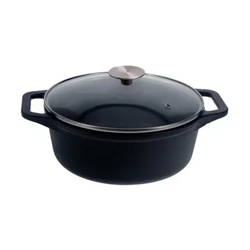 Victoria panela de ferro fundido tampa de vidro enameled - 3,8 l - Victoria