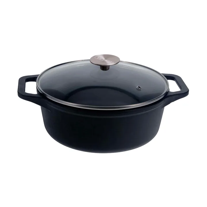 Victoria panela de ferro fundido tampa de vidro enameled - 3,8 l - Victoria