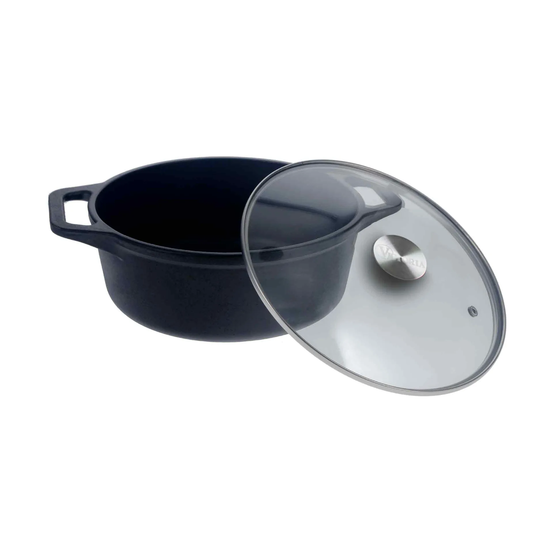 Victoria panela de ferro fundido tampa de vidro enameled, 3,8 l Victoria