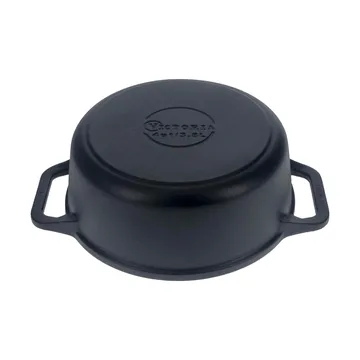 Victoria panela de ferro fundido tampa de vidro enameled - 3,8 l - Victoria