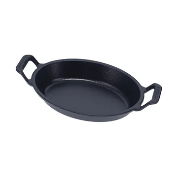 Victoria panela oval em ferro fundido pre-seasoned - 27,1x15,5 cm - Victoria