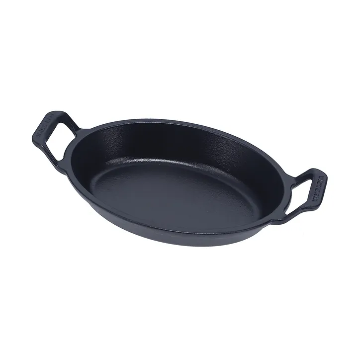 Victoria panela oval em ferro fundido pre-seasoned - 27,1x15,5 cm - Victoria