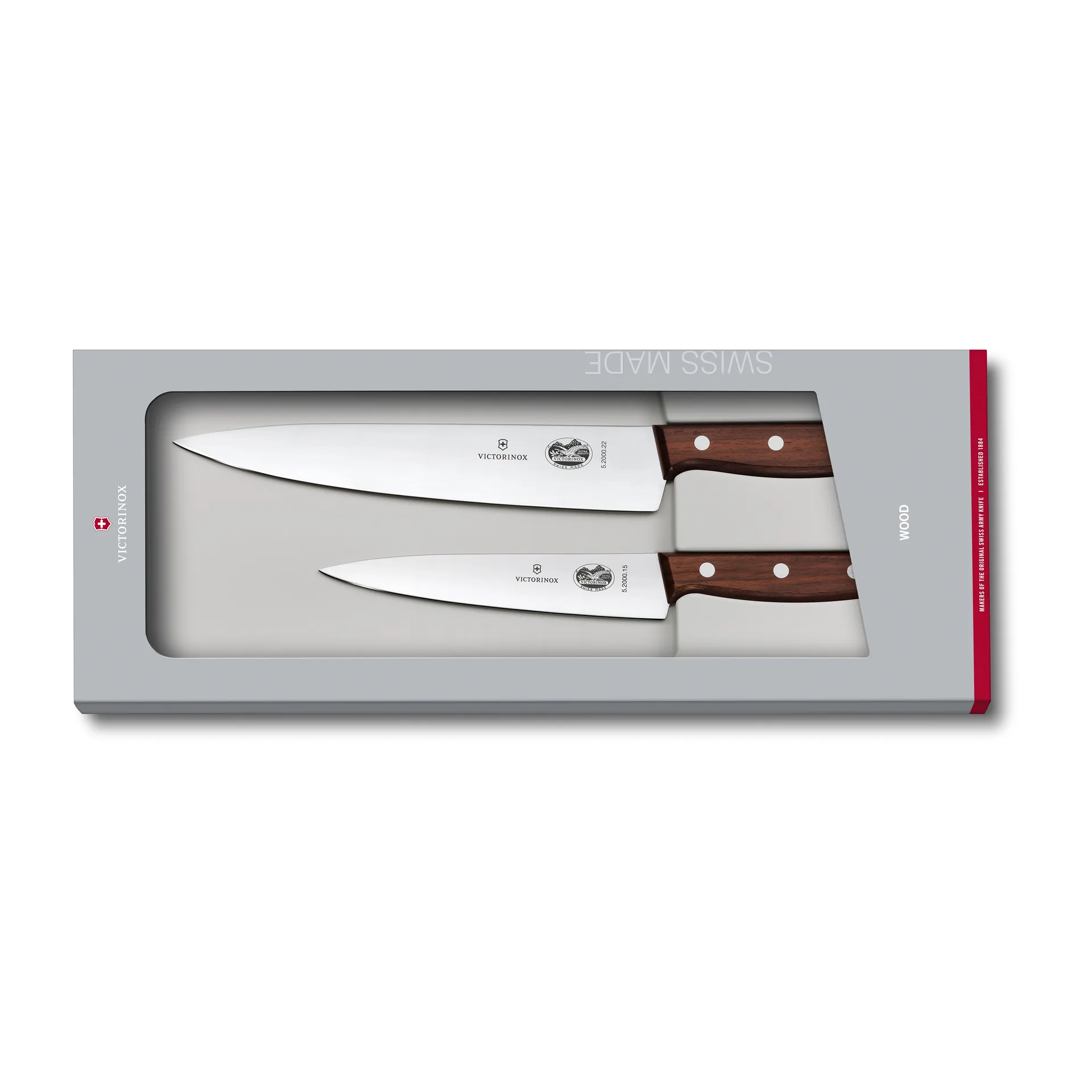 Conjunto de facas de chefe Wood, Aço inoxidável-ácer Victorinox