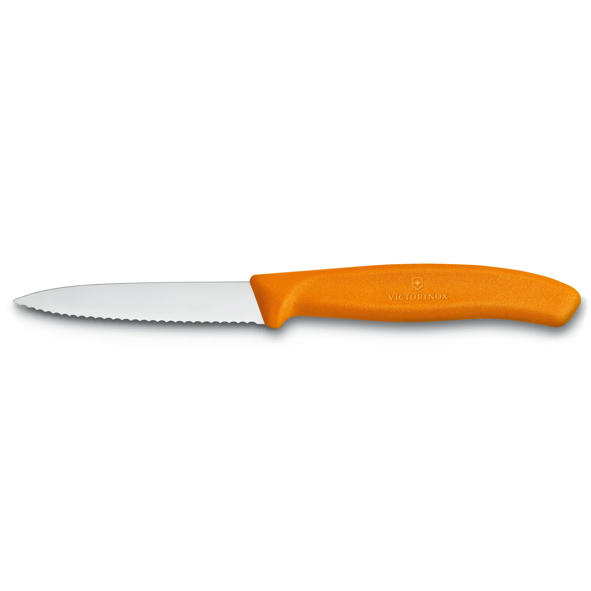 Faca para legumes serrilhada Swiss Classic 8 cm, Laranja Victorinox