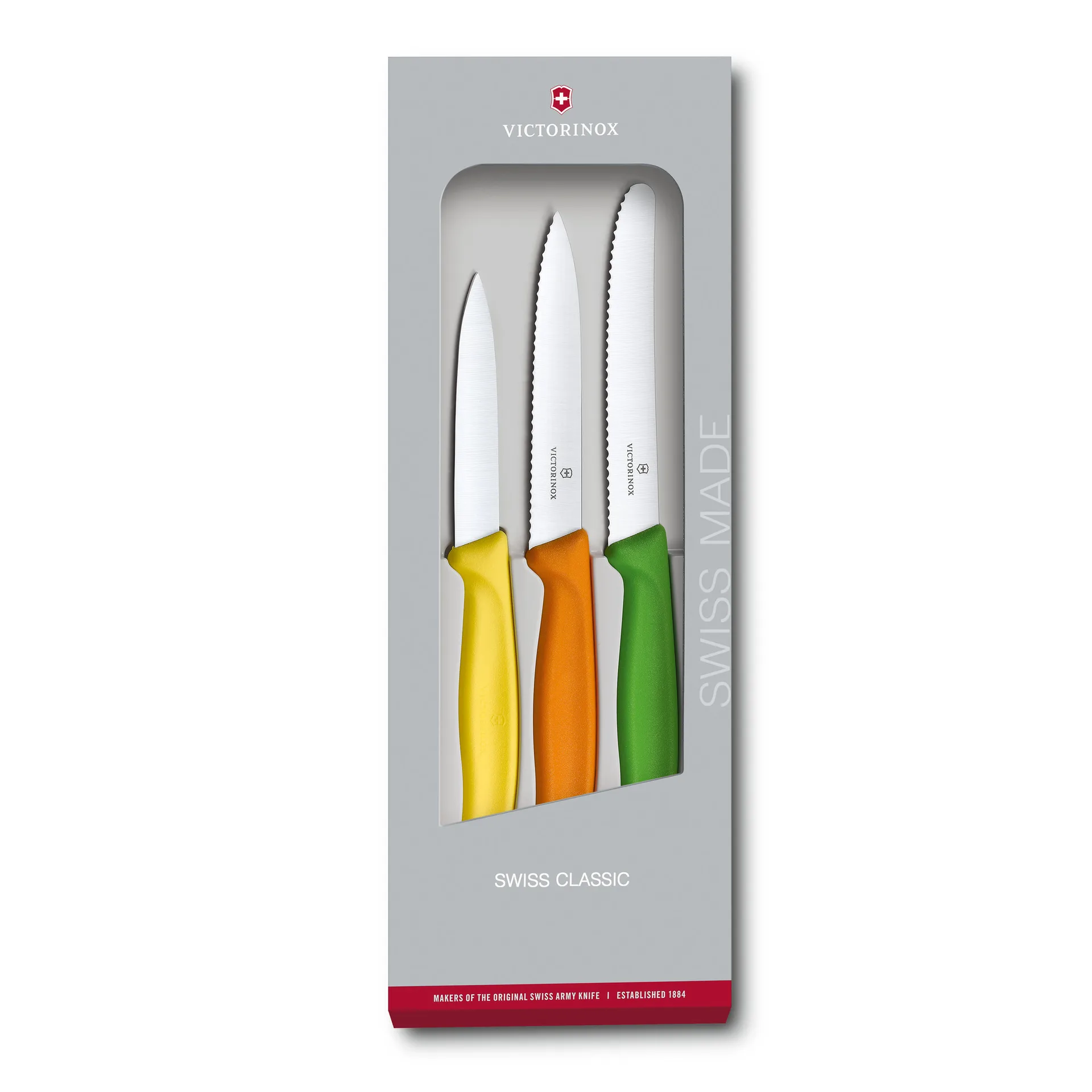 Facas de aparar Swiss Classic, 3 un., Aço inoxidável Victorinox