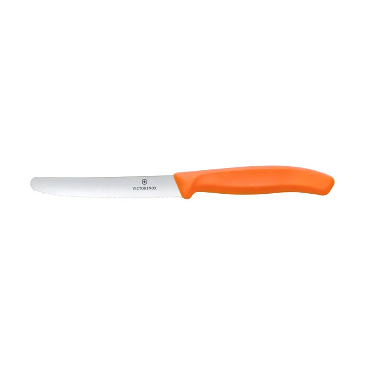 Swiss Classic faca serrilhada para salsicha/tomate 11 cm - Laranja - Victorinox