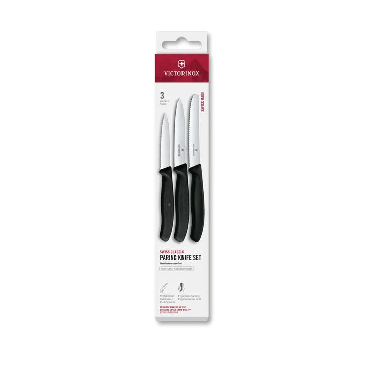 Victorinox Swiss Classic conjunto de facas de descascar 3 peças - Preto - Victorinox