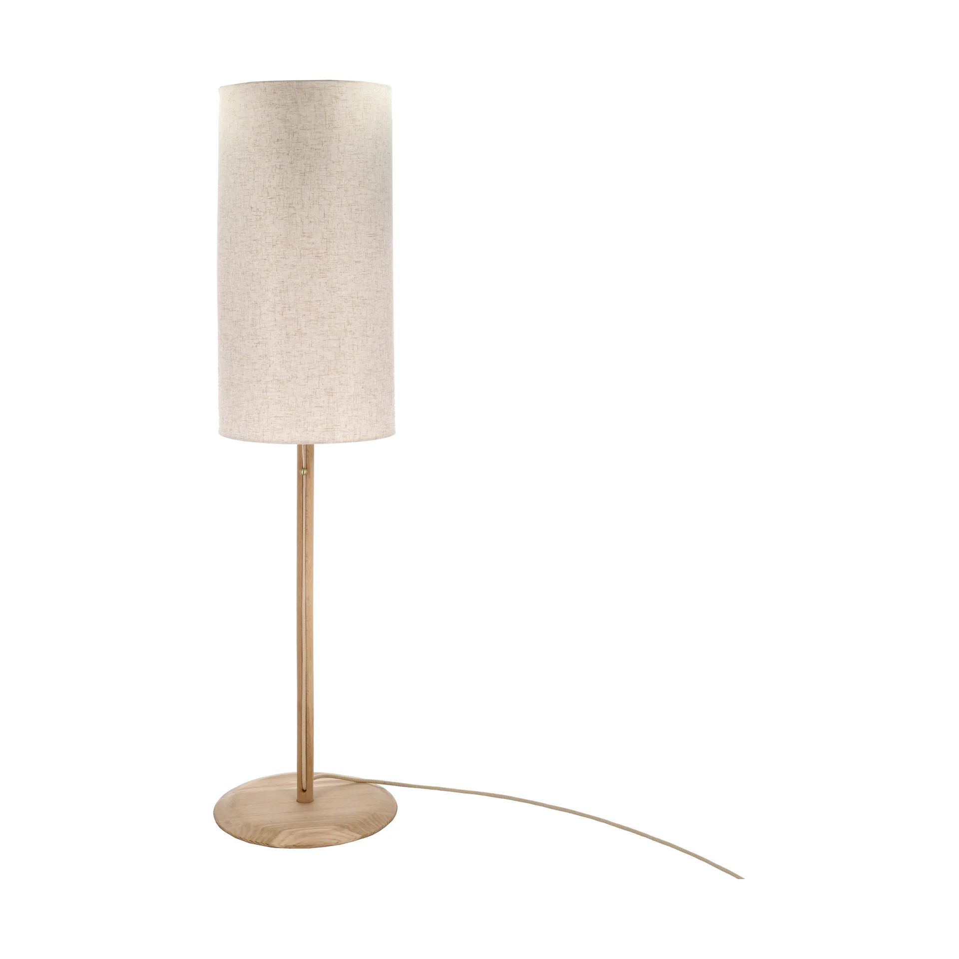 Candeeiro de chão Barv 143,5xØ38 cm, Carvalho maciço sem tratamento. Villa Collection