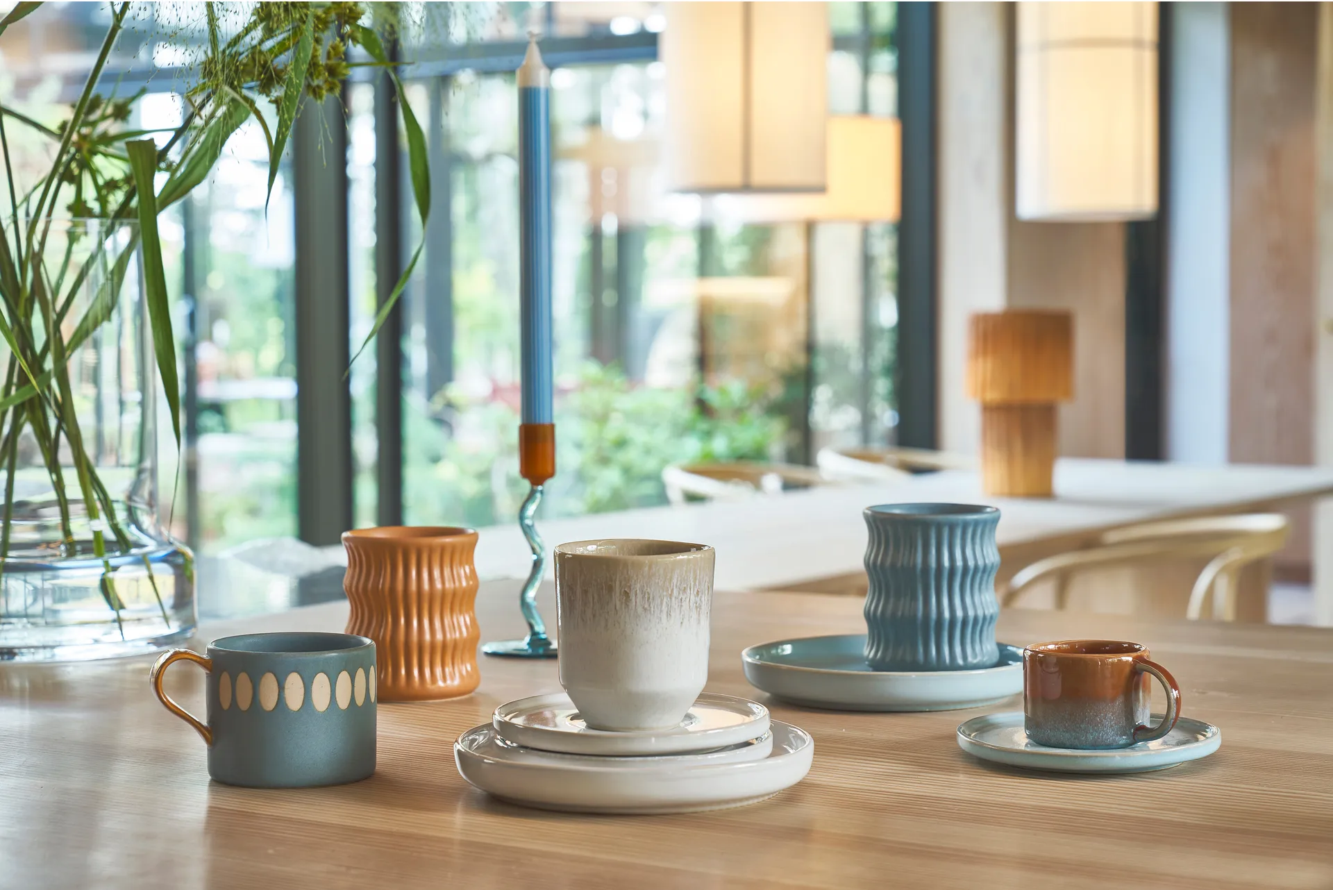 Caneca Styles ondulada 30 cl, 2 unid., Azul Villa Collection