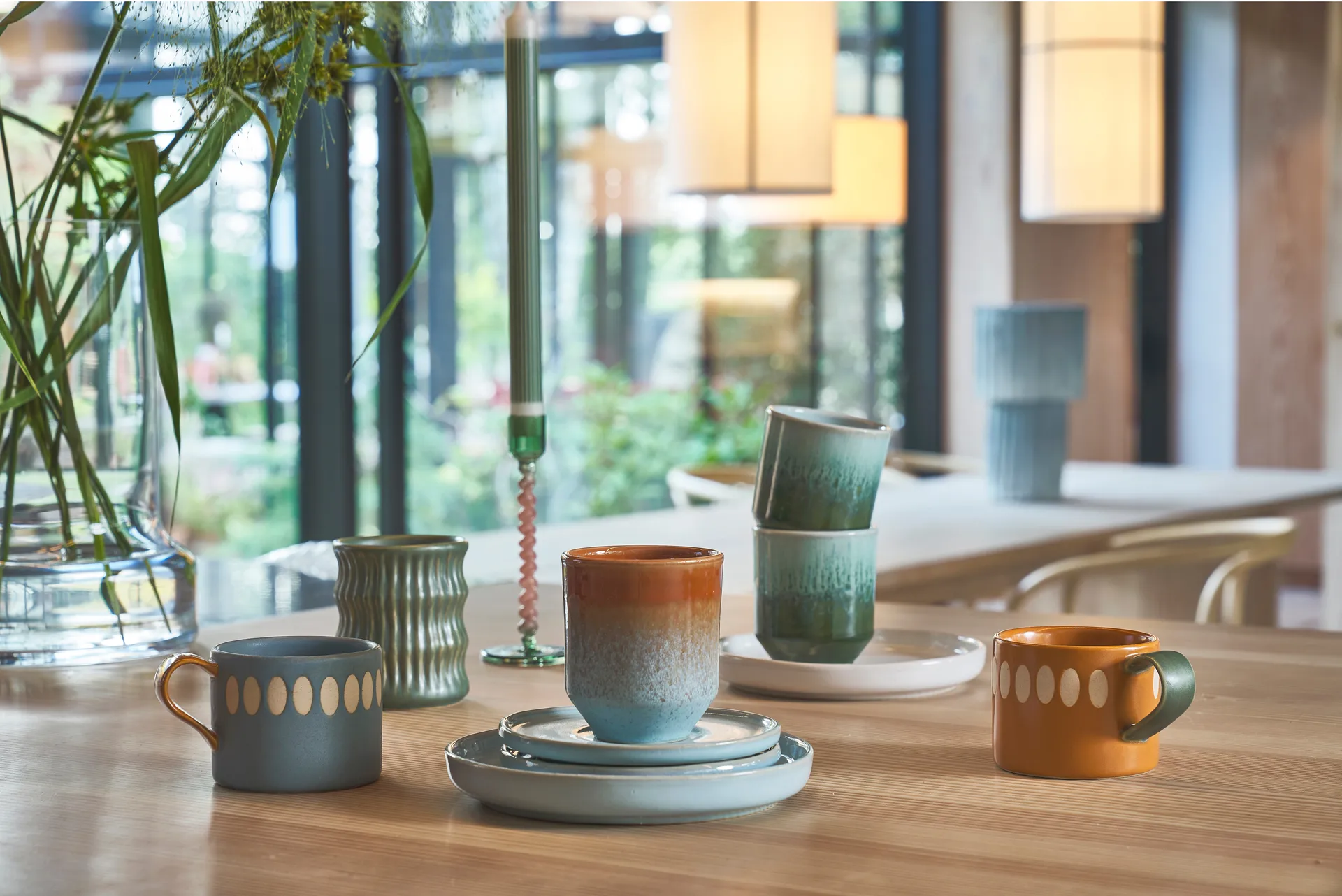 Caneca Styles ondulada 30 cl, 2 unid., Verde Villa Collection