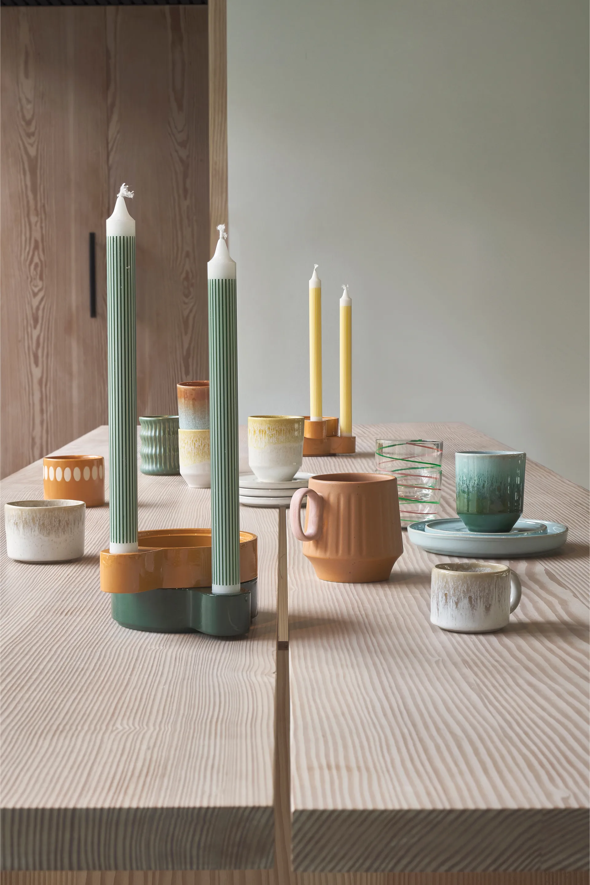 Caneca Styles ondulada 30 cl, 2 unid., Verde Villa Collection