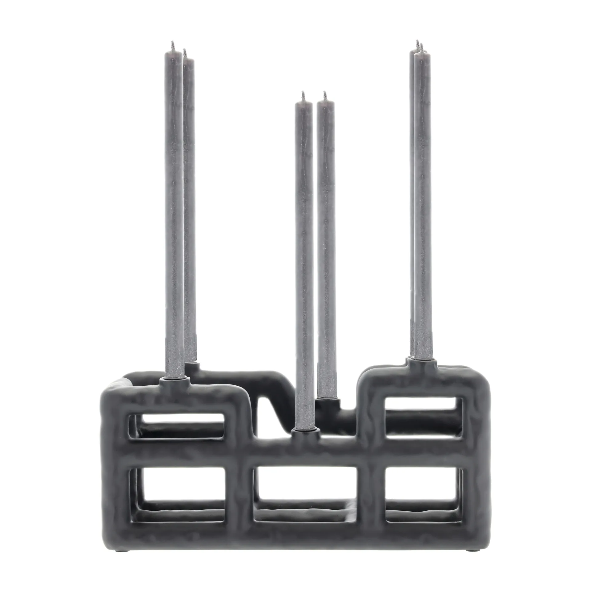Castiçal Lyng 6 velas, Preto  Villa Collection