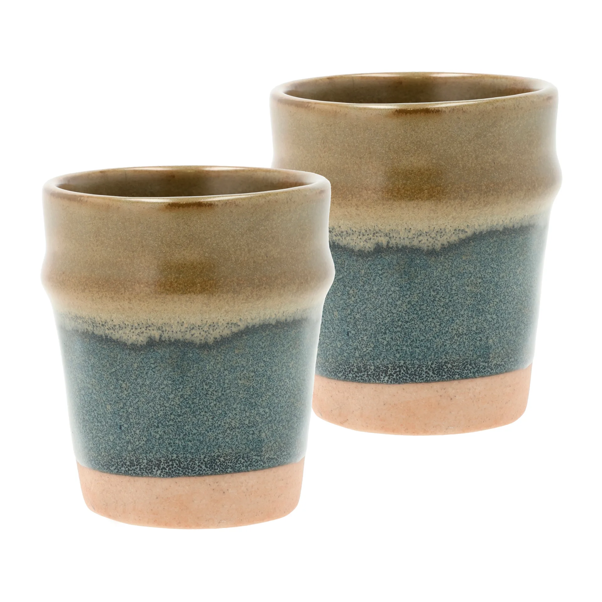 Evig xícara espresso 10 cl 2 unid., Azul-marrom Villa Collection