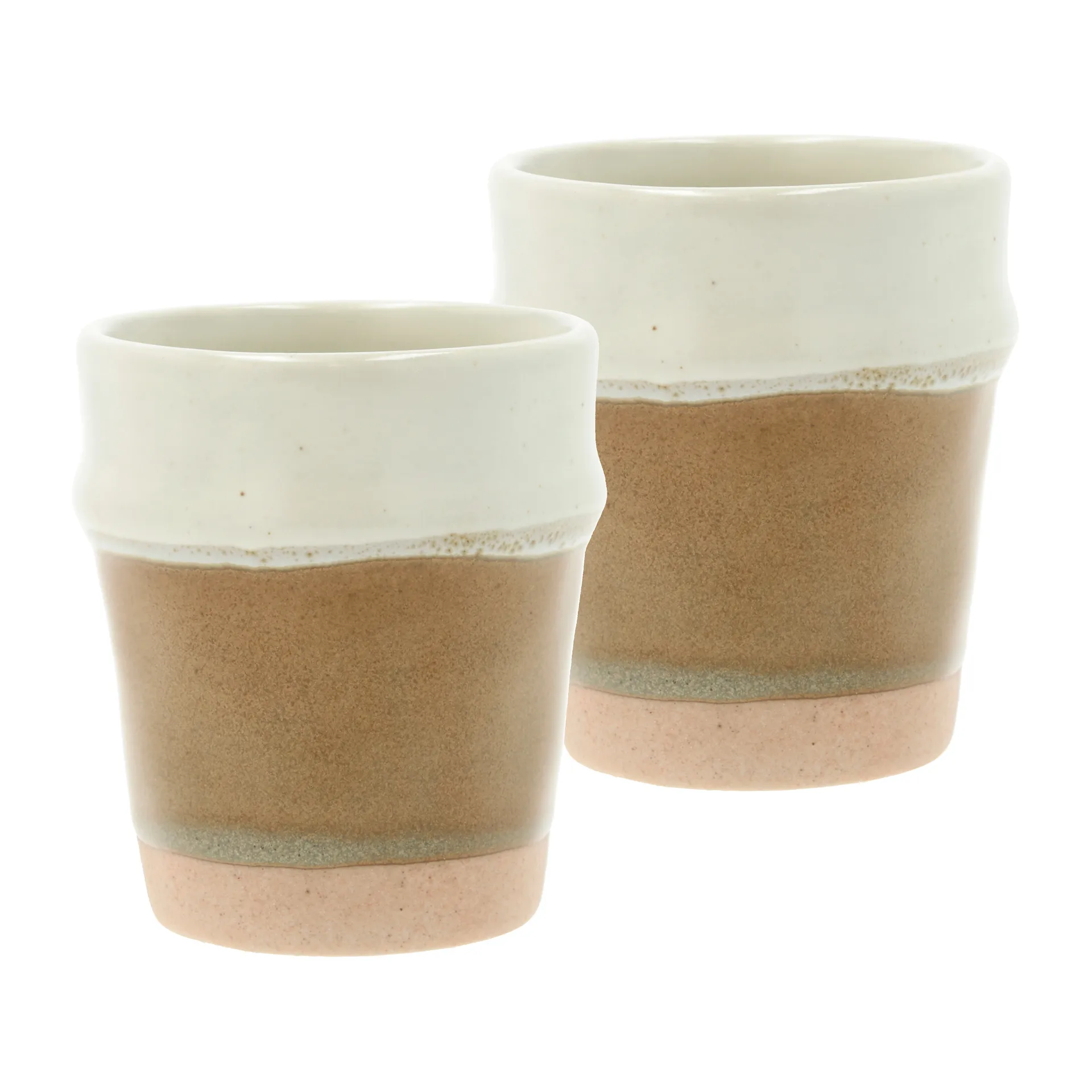 Evig xícara espresso 10 cl 2 unid., Marrom- branco creme Villa Collection