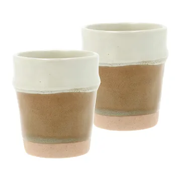 Evig xícara espresso 10 cl 2 unid. - Marrom- branco creme - Villa Collection