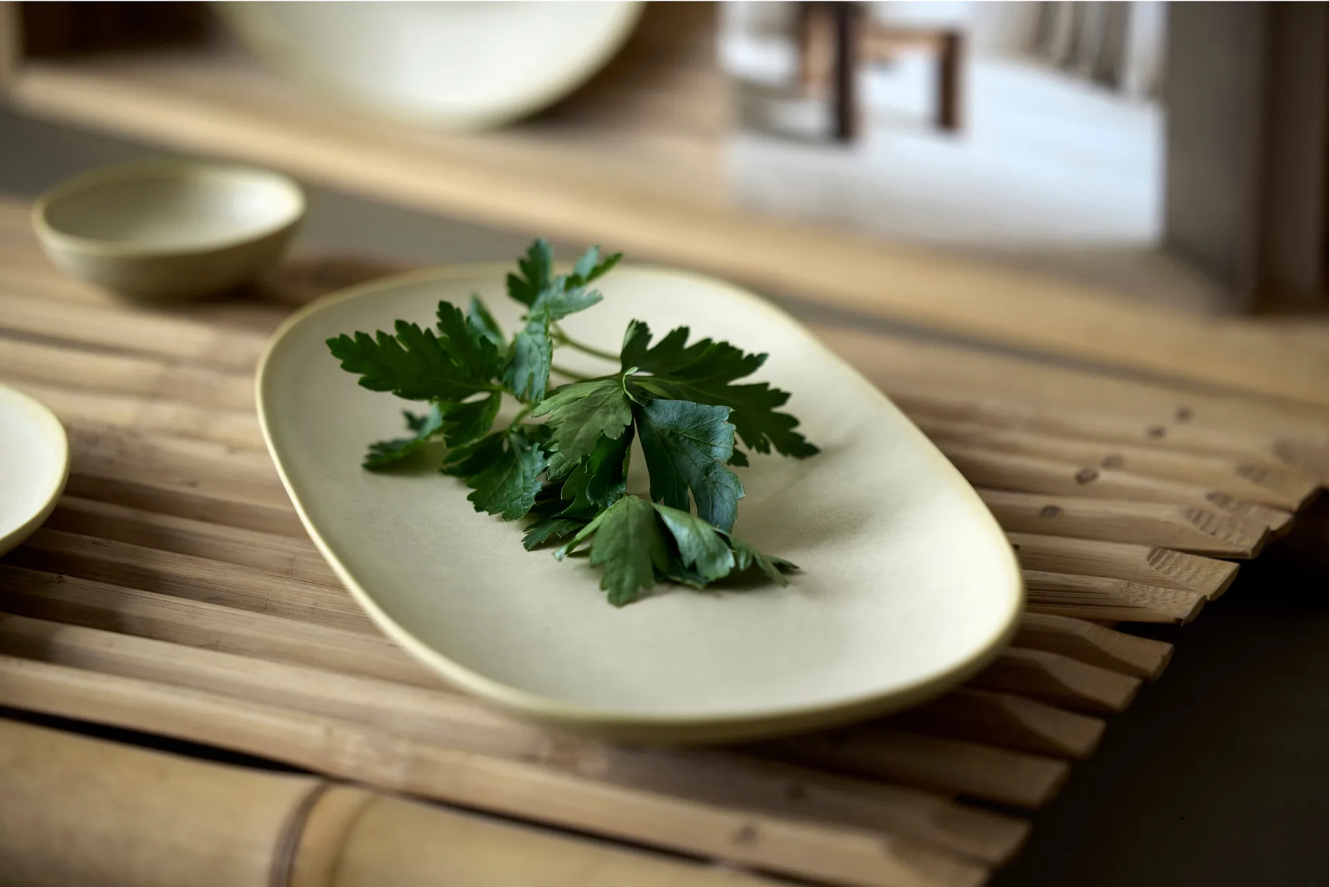 Shoku prato de servir 18x34 cm, Bege Villa Collection