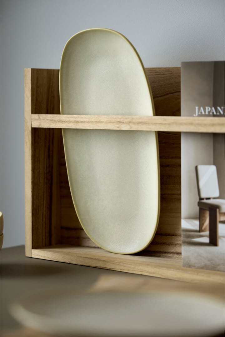 Shoku prato de servir 18x34 cm, Bege Villa Collection