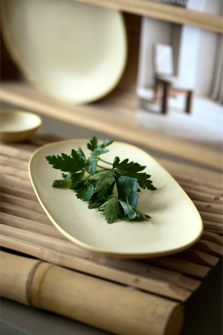 Shoku prato de servir 18x34 cm, Bege Villa Collection
