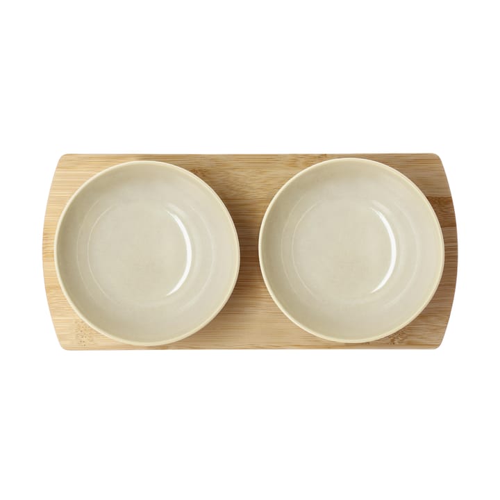 Shoku tabuleiro de bambu com 2 tigelas, Bege Villa Collection