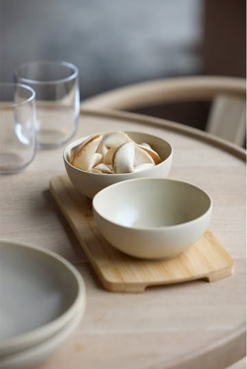Shoku tabuleiro de bambu com 2 tigelas - Bege - Villa Collection