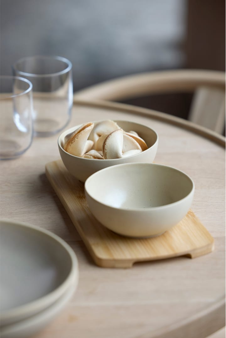 Shoku tabuleiro de bambu com 2 tigelas, Bege Villa Collection