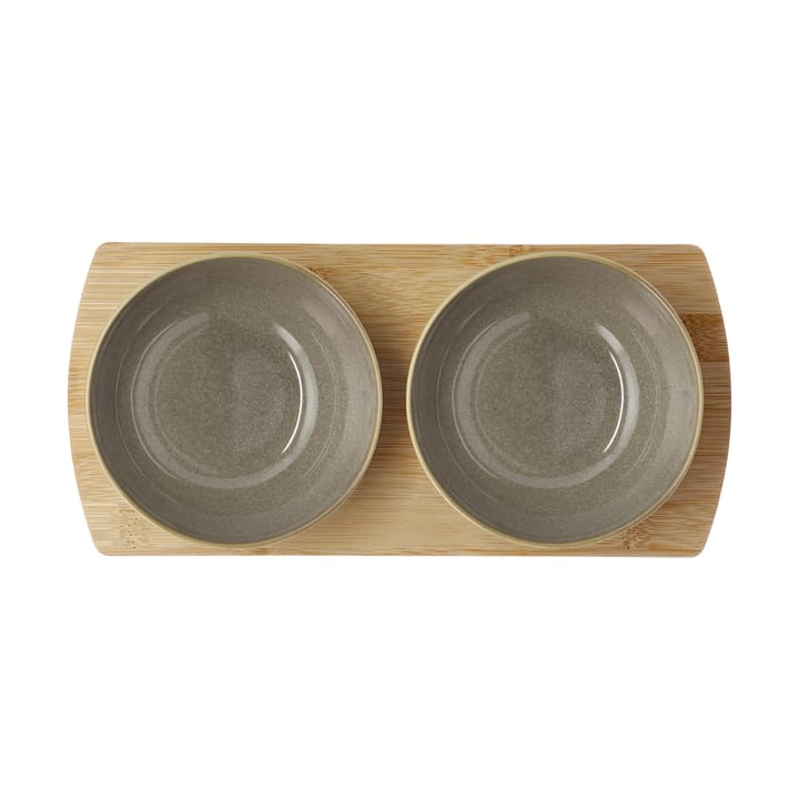 Shoku tabuleiro de bambu com 2 tigelas, Castanho quente Villa Collection