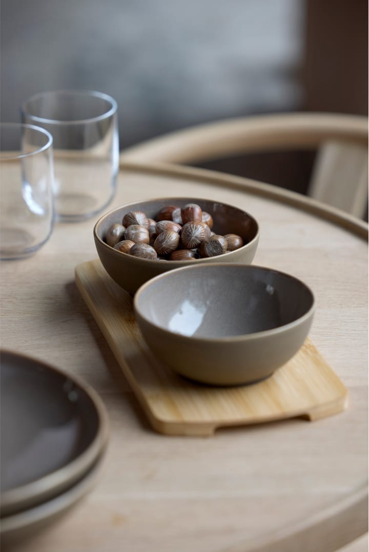Shoku tabuleiro de bambu com 2 tigelas, Castanho quente Villa Collection