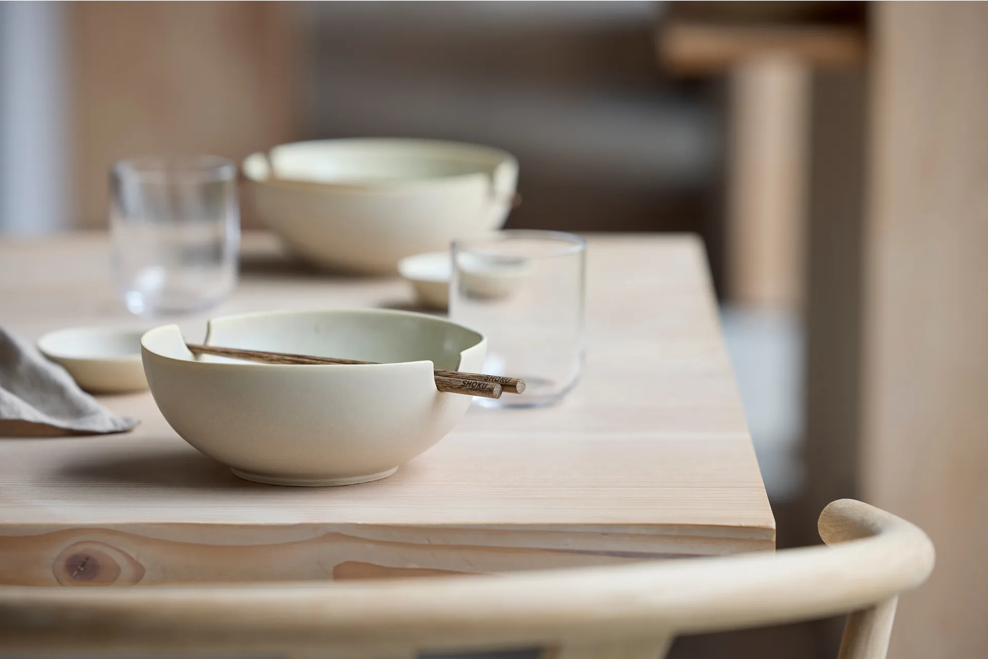 Shoku tigela de ramen Ø18,5 cm, Bege Villa Collection