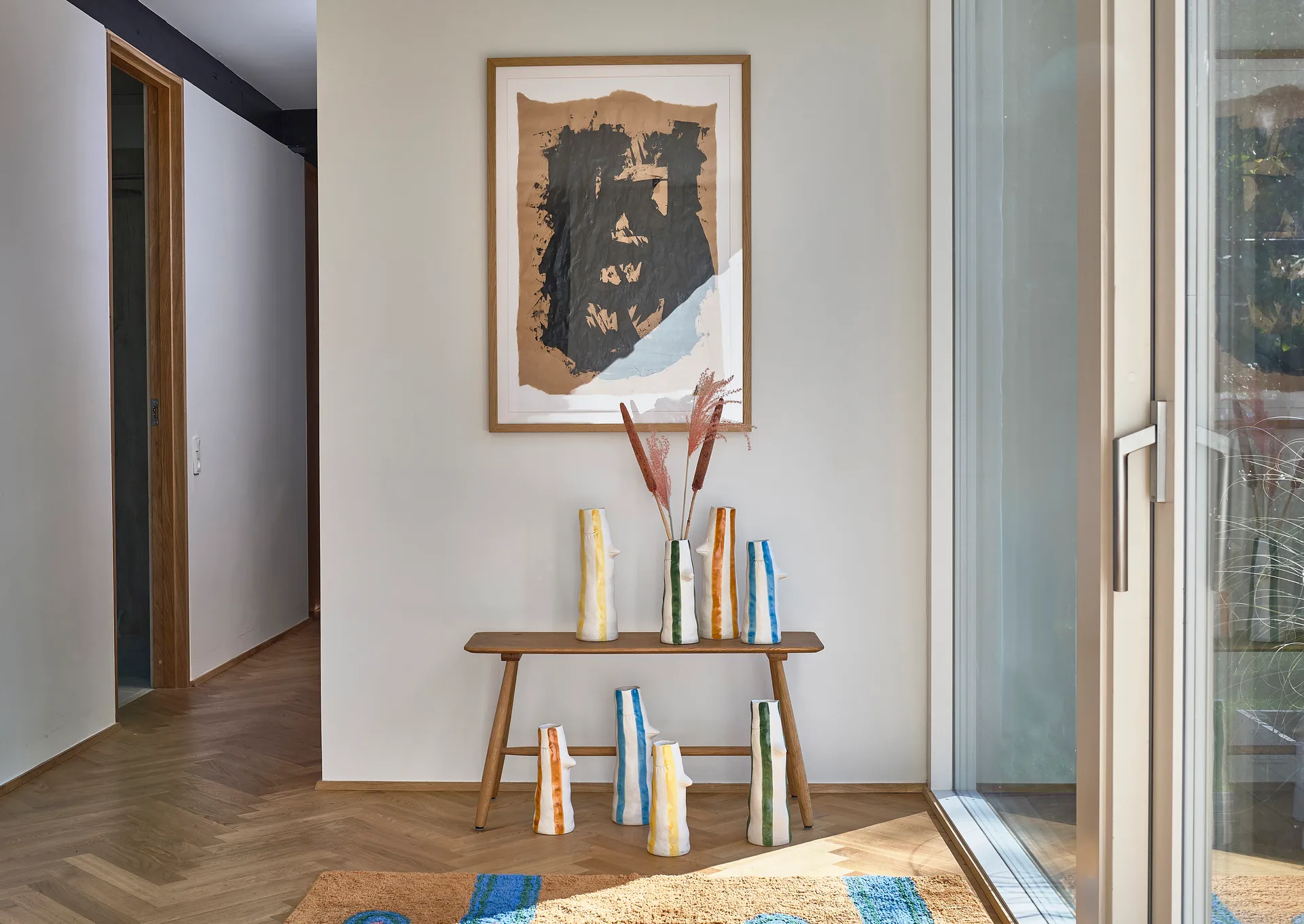 Styles vaso com bico e pestanas 26 cm, Azul Villa Collection