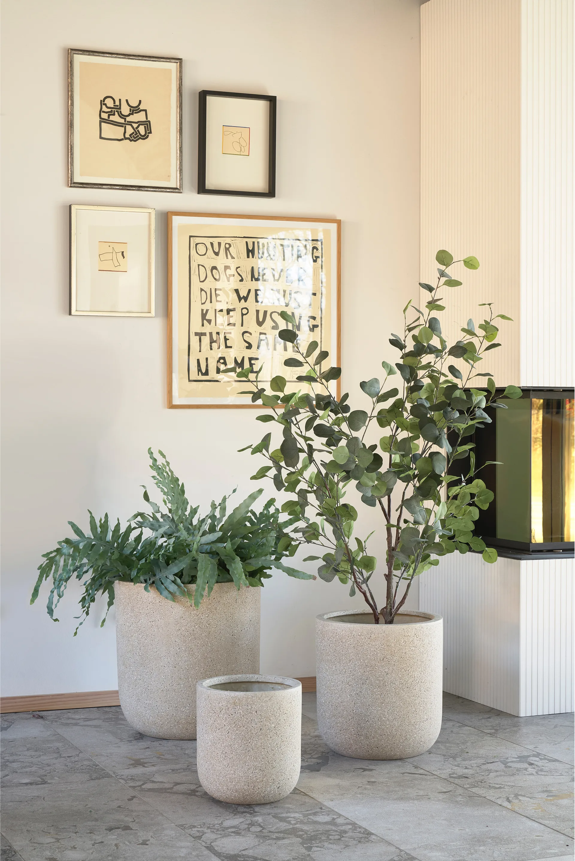 Thum pote de flores nature lote de 2, Ø37 cm-Ø45 cm Villa Collection