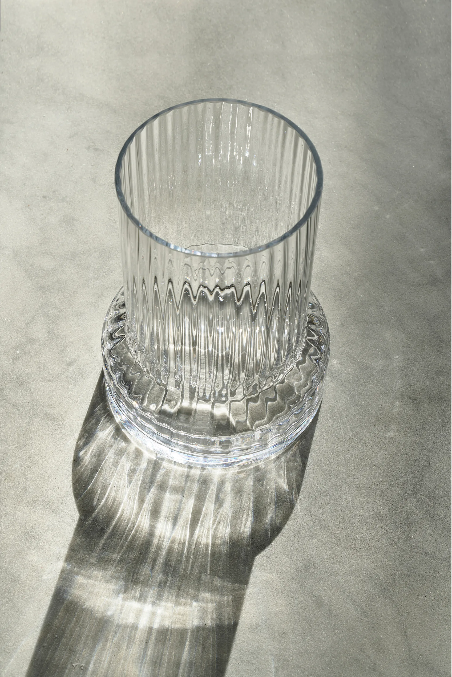 Vaso de vidro com padrão Hvils Ø21 cm, Clear Villa Collection