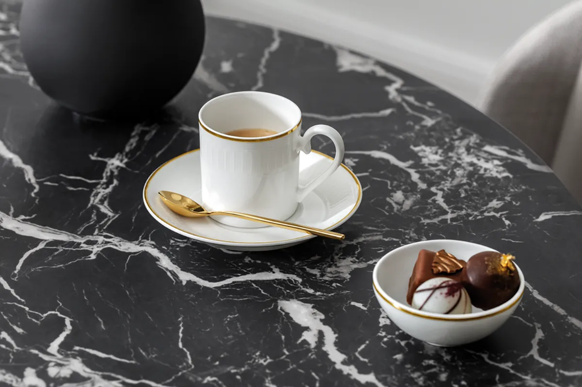 Château Septfontaines pires espresso Ø12.5 cm, Branco-dourado Villeroy & Boch
