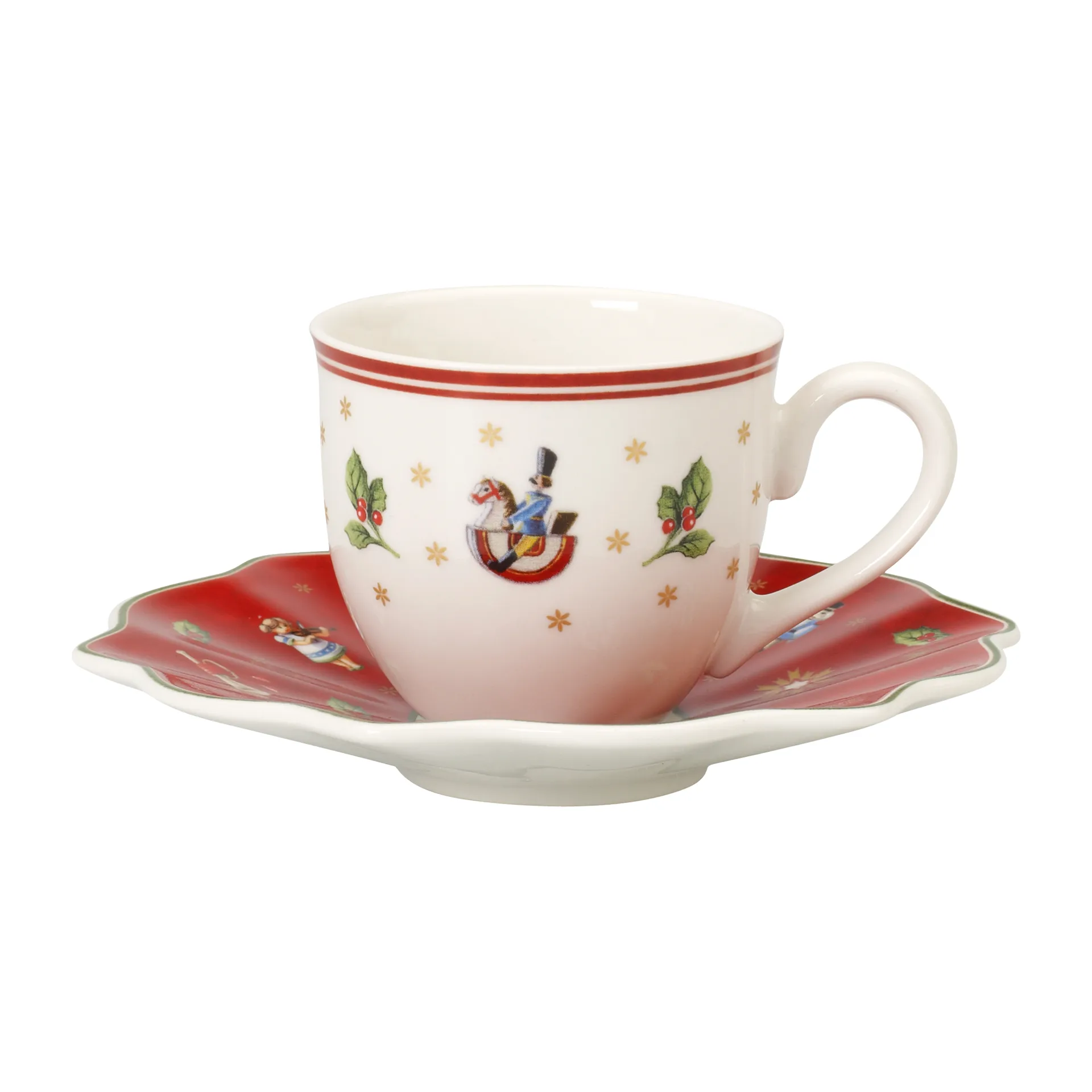 Chávena de expresso e pires Toy's Delight 30 cl, Branco-vermelho Villeroy & Boch