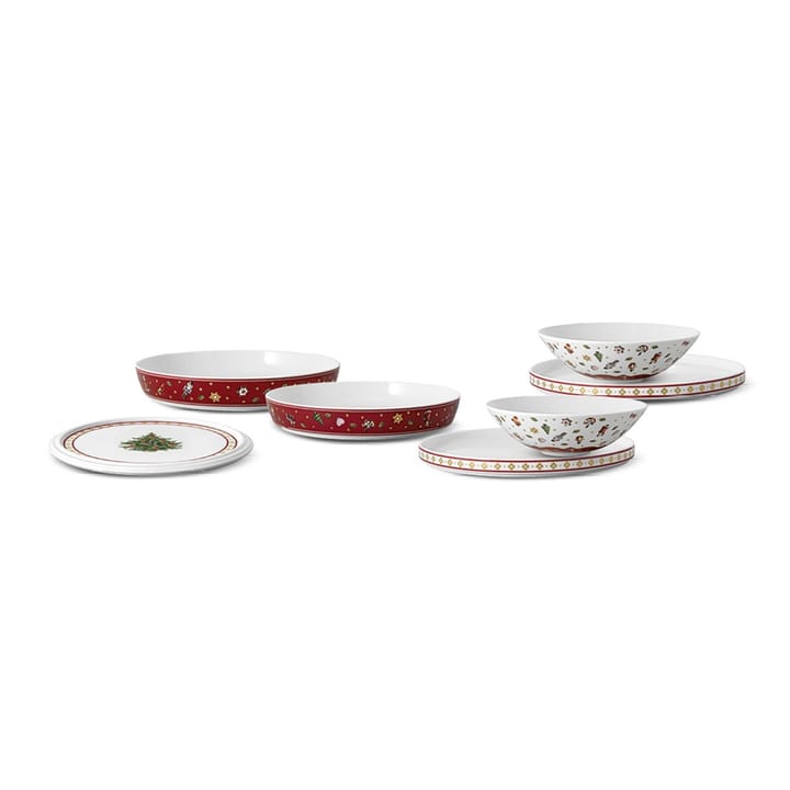 Conjunto de louça 7 peças Toy's Delight La Boule, Vermelho-branco Villeroy & Boch