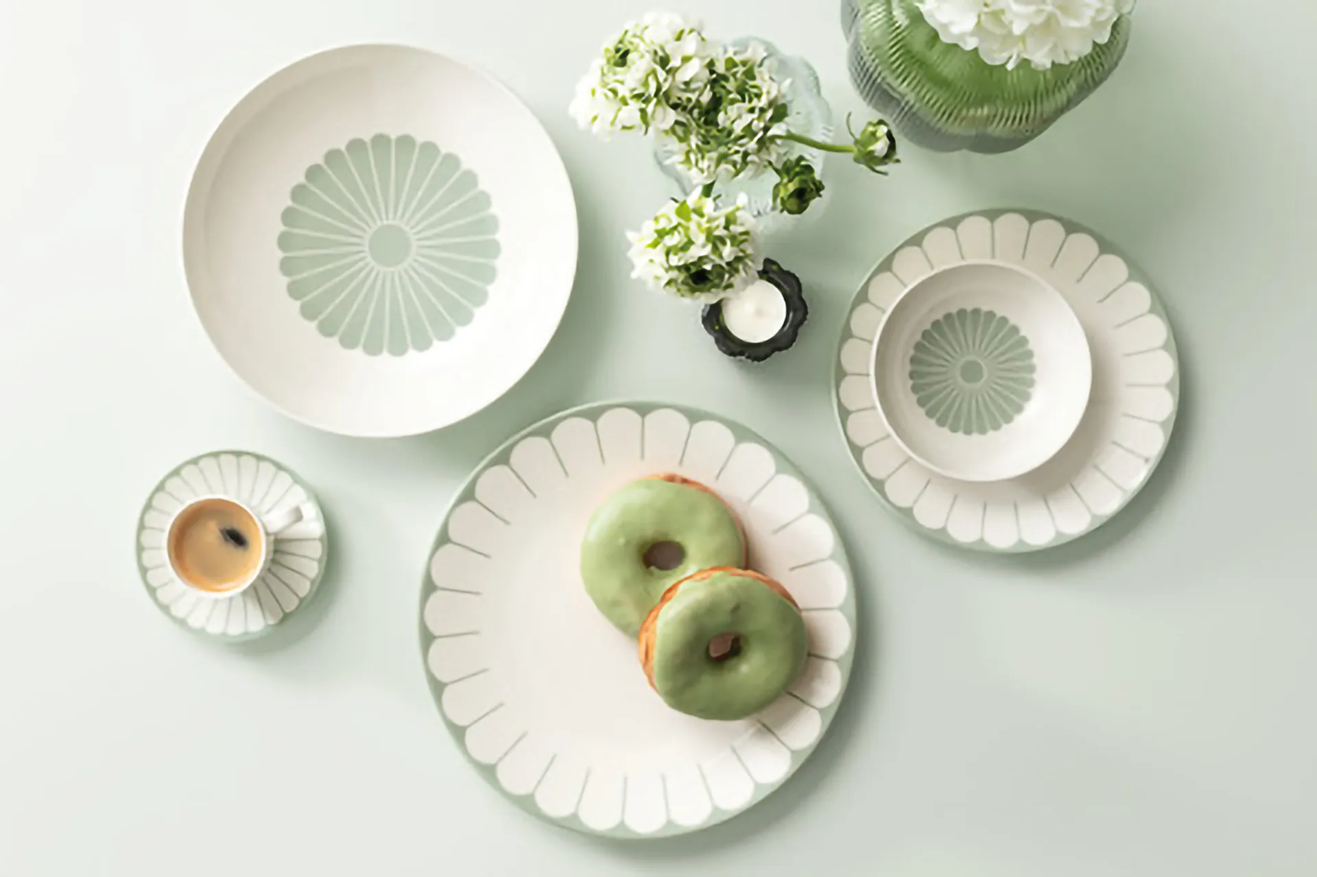 Fleur prato de massa Ø24 cm, Branco-verde Villeroy & Boch