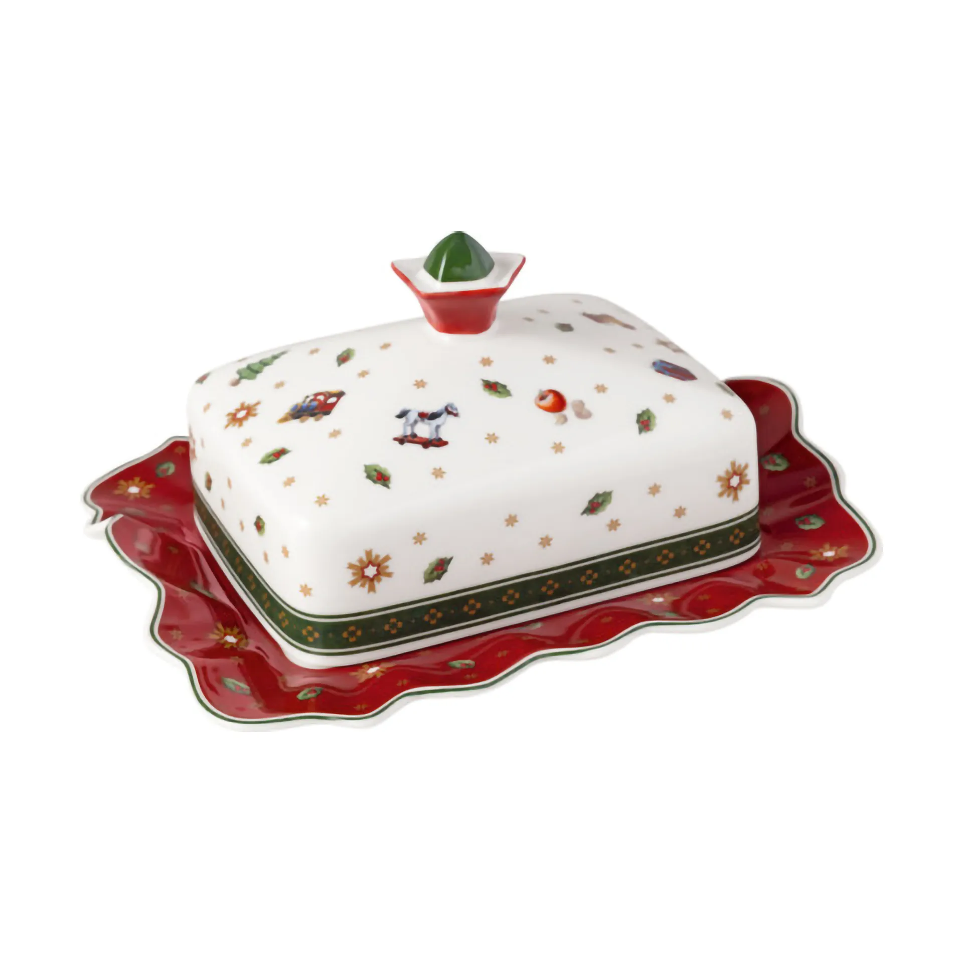 Manteigueira Toy's Delight 16x19 cm, Branco-vermelho Villeroy & Boch