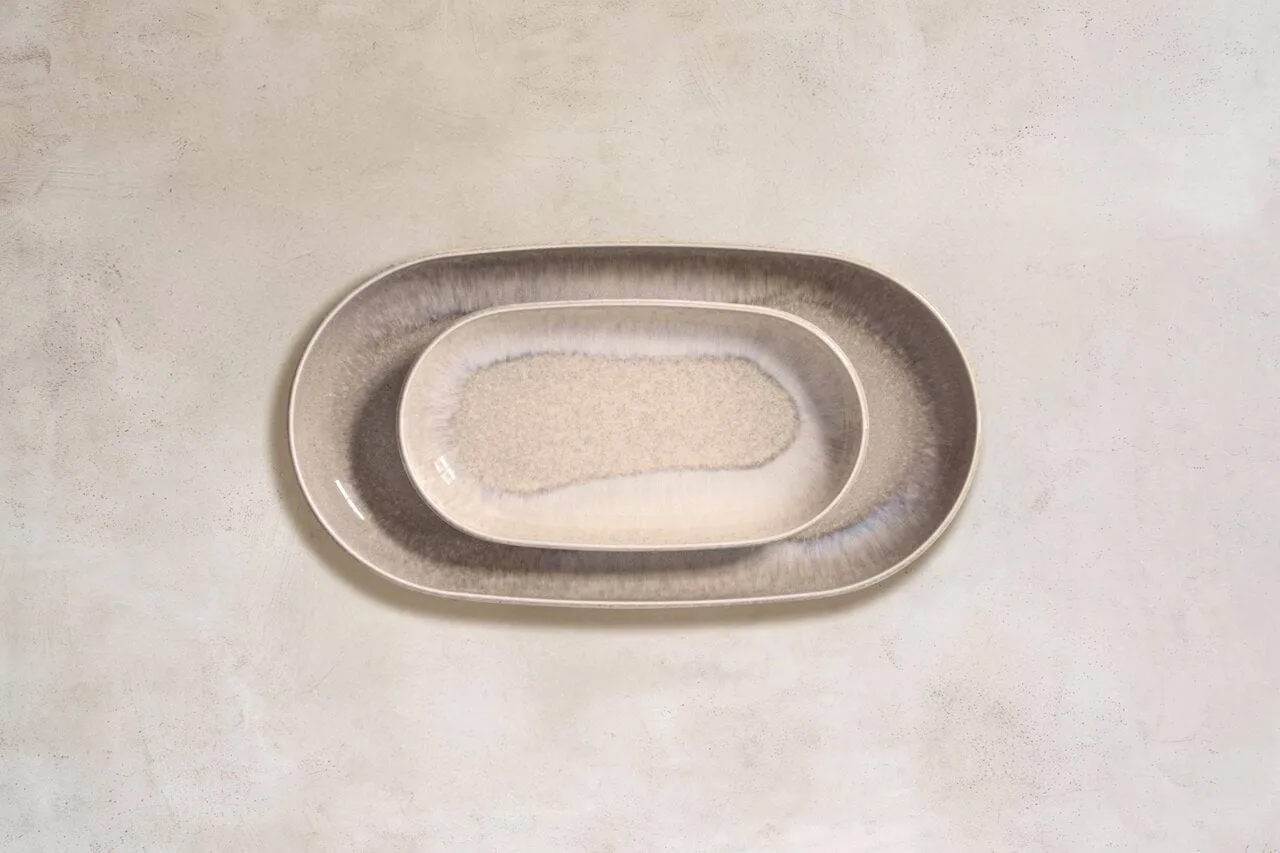 Perlemor Sand prato de servir, Bege, 34x20 cm Villeroy & Boch