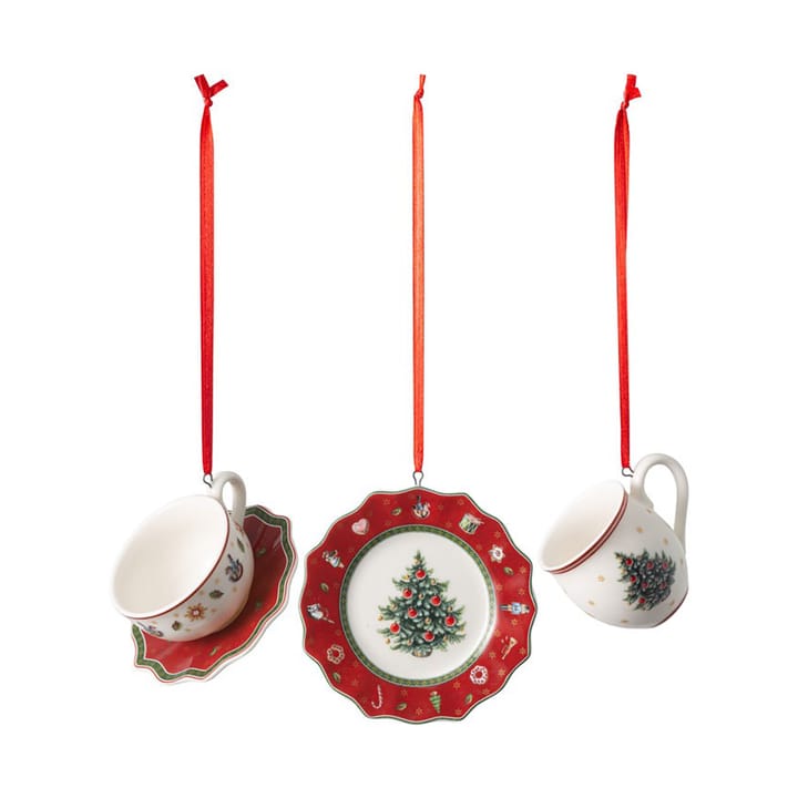 Pingente Árvore de Natal serviço 3 Peças Toy's Delight , Vermelho-branco Villeroy & Boch