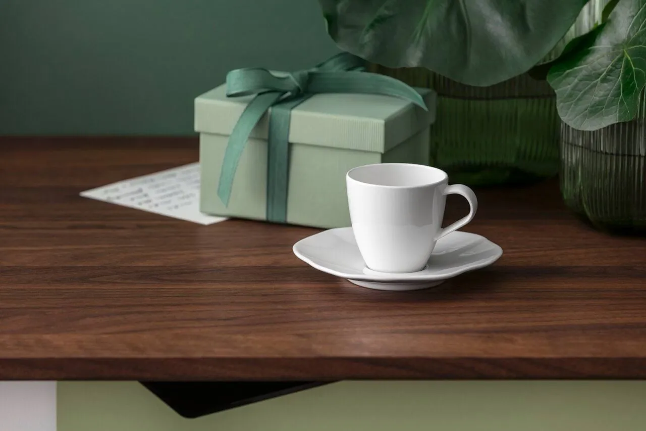 Pura chávena de expresso com pires, Branco, 2 peças Villeroy & Boch