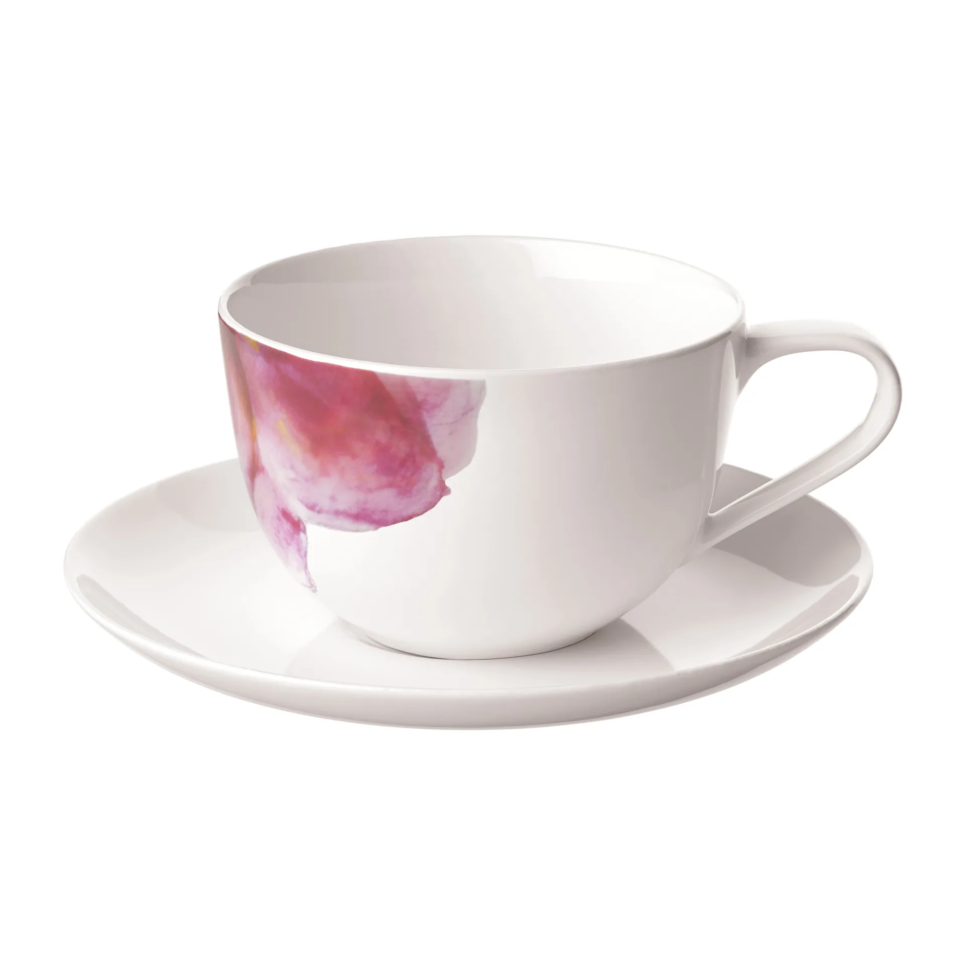 Rose Garden xícara com pires, Branco Villeroy & Boch