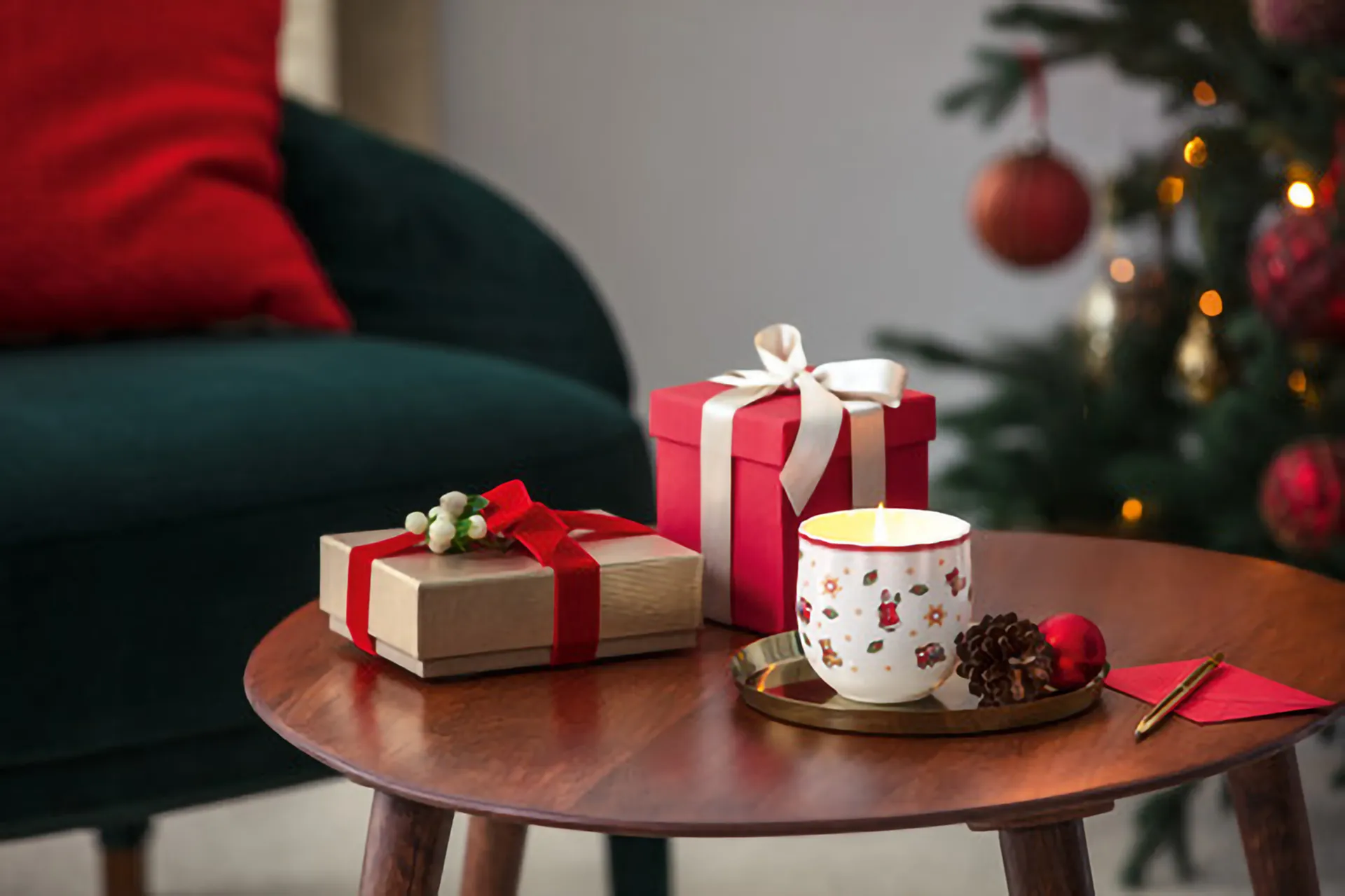 Toy's Delight vela aromática, Branco-vermelho Villeroy & Boch