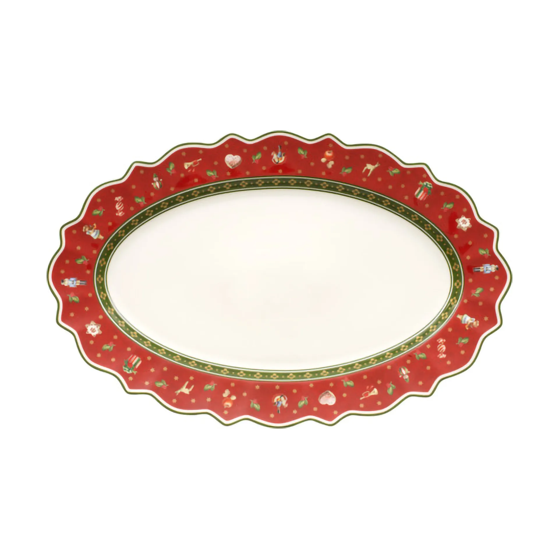 Travessa oval Toy's Delight 31x50 cm, Branco-vermelho Villeroy & Boch