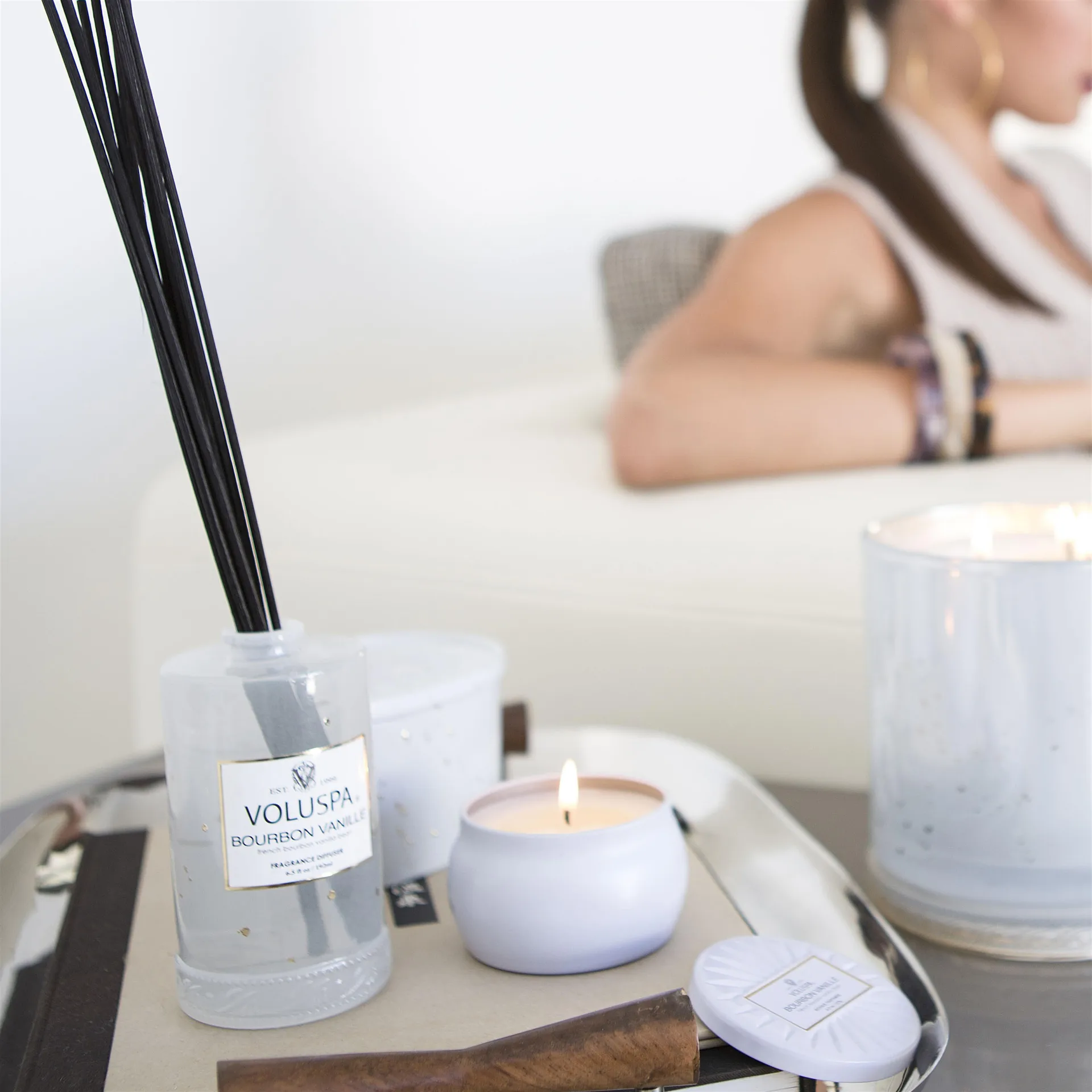 Vela Decorativa 25 horas, Bourbon Vanille Voluspa