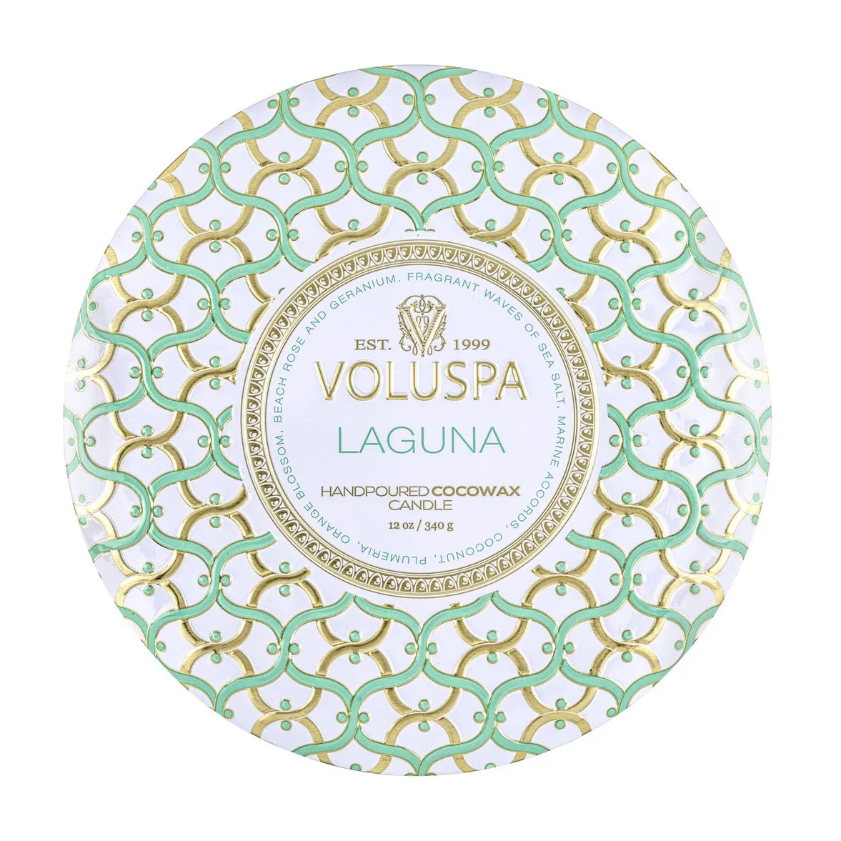Vela perfumada 3 pavios Maison Blanc Tin 40 horas, Laguna Voluspa