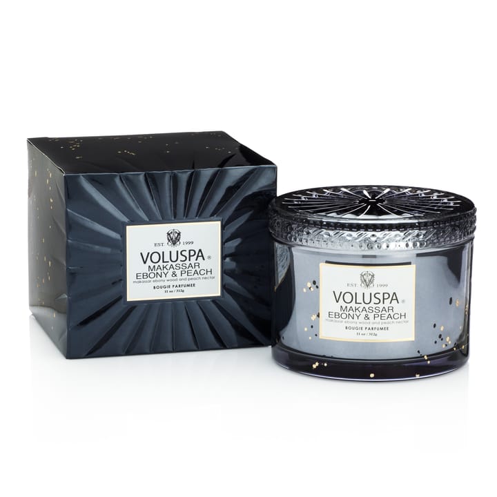 Vela perfumada Boxed Corta Maison 45 horas, Makassar Ebony & Peach Voluspa