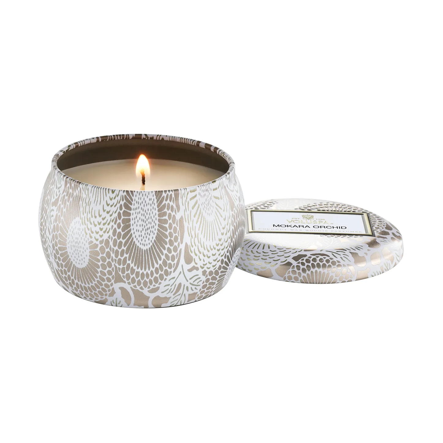 Vela perfumada Japonica Mini Tin 25 horas, Orquídea Mokara Voluspa
