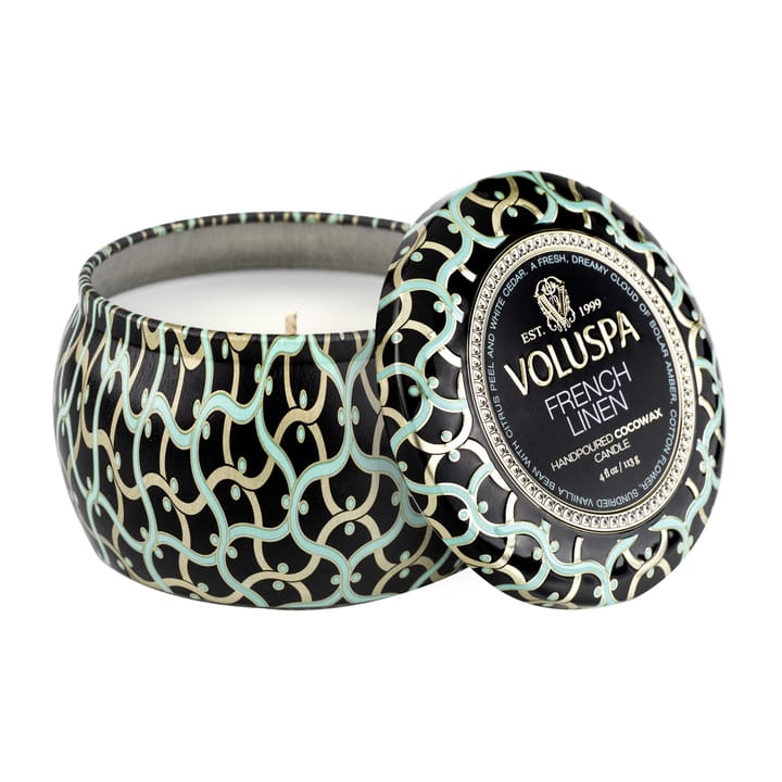 Vela perfumada Maison Noir Mini Tin 25 horas - French Linen - Voluspa