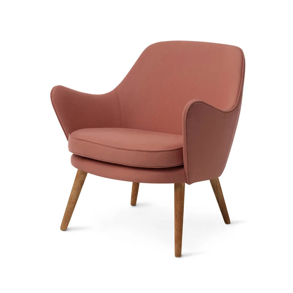 Cadeira lounge Dwell , Hero 511 blush-pernas em carvalho fumado  Warm Nordic